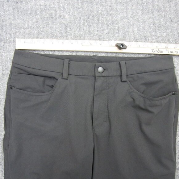 Lululemon Pants Mens 32 Gray Black Chino Dress Flat Front - Picture 10 of 15